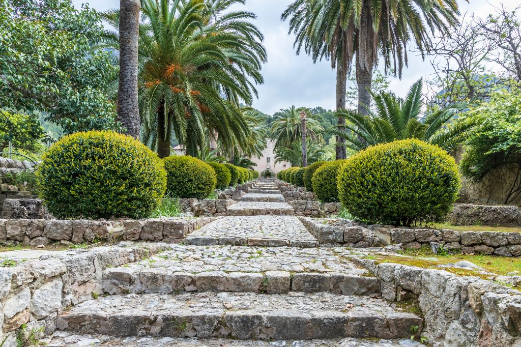 Die Gärten von Alfabia am Fuße des Tramuntana-Gebirges zwischen Bunyola und Soller