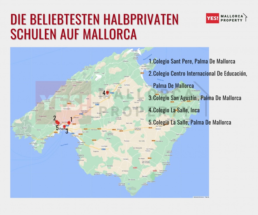 Die beliebtesten halbprivaten Schulen auf Mallorca