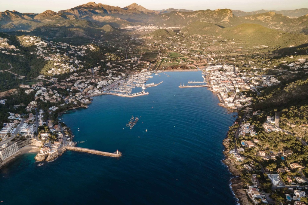 Port d'Andratx, Mallorca - town in bay with beautiful coastline