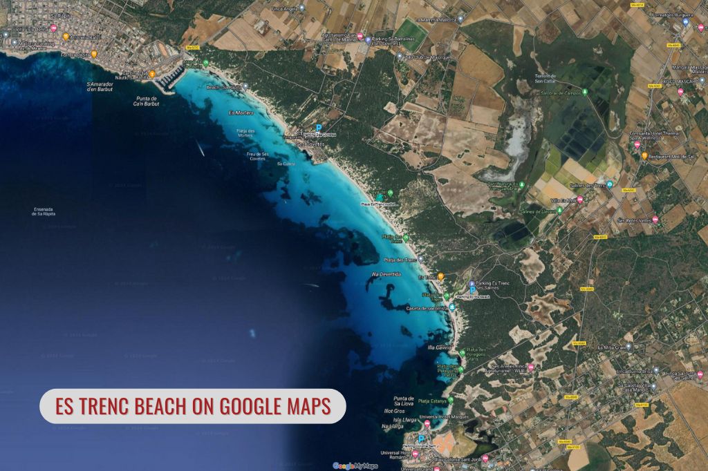 Strand Es Trenc auf Google Maps