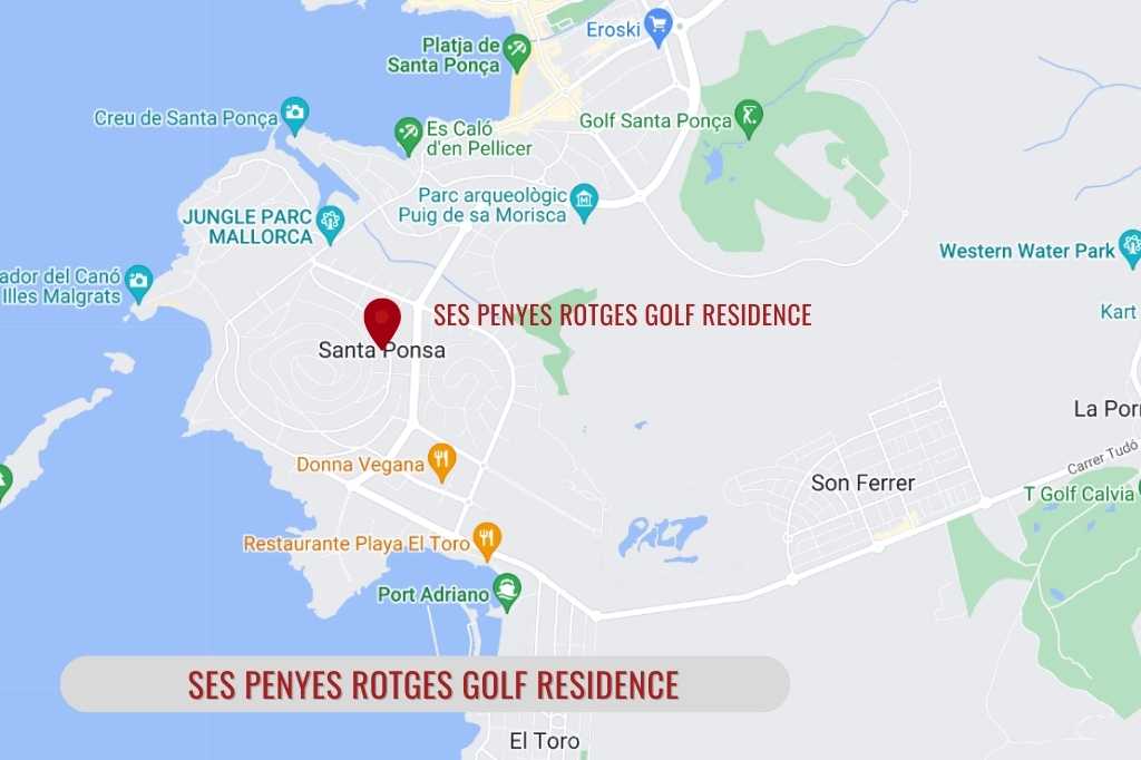 Lage der Residenz Ses Penyes Rotges Golf