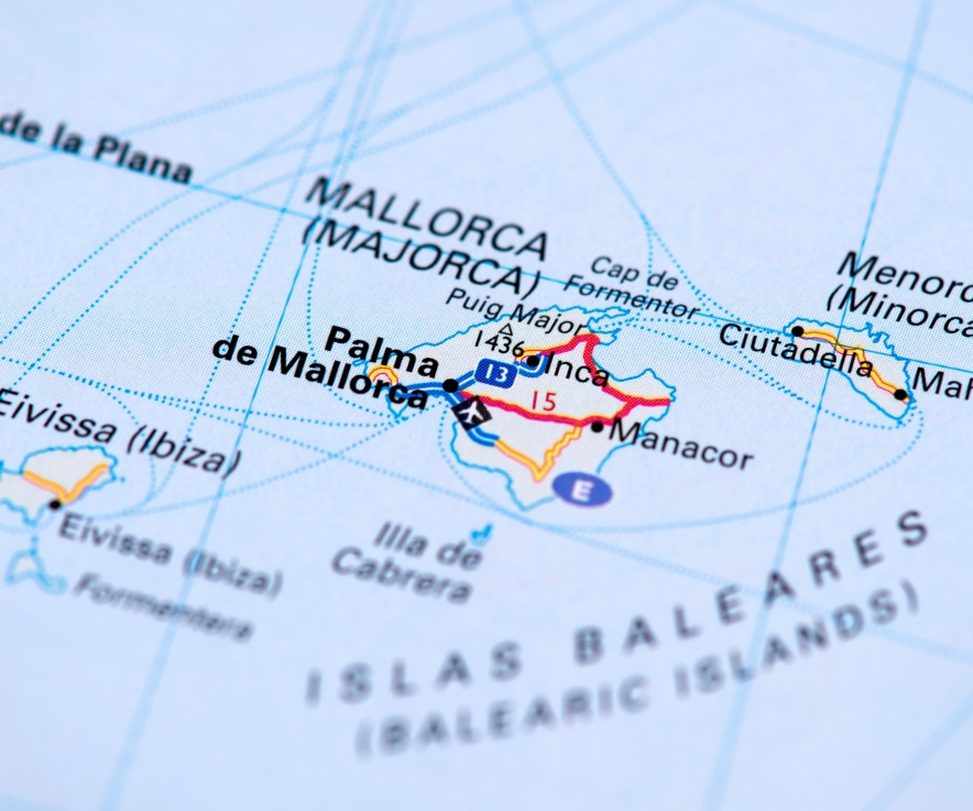 Mallorca auf der Karte