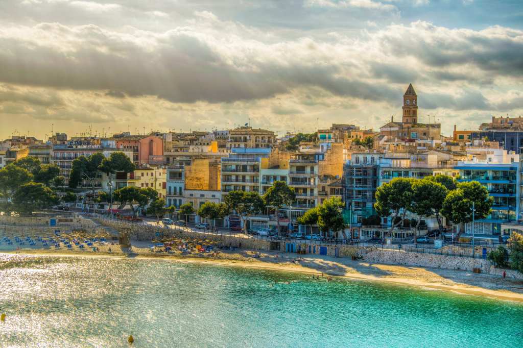 Blick auf das Meer von Porto Cristo, Mallorca, Spanien