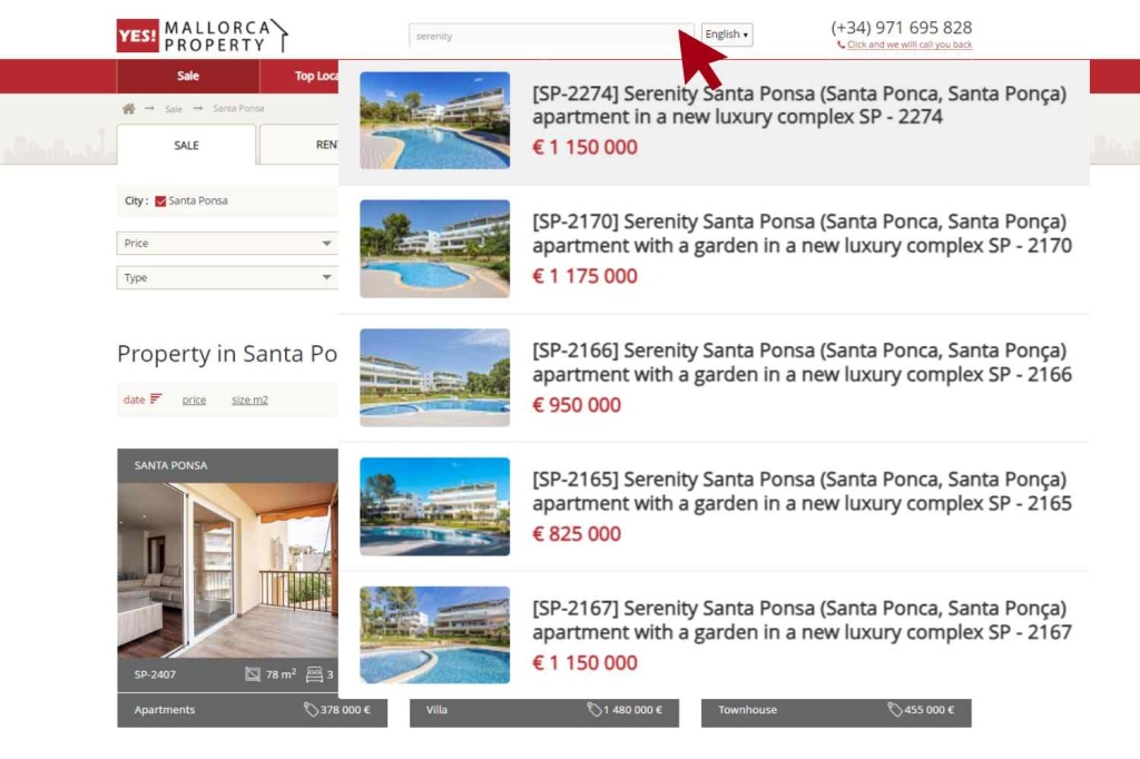 Preise für Wohnungen in Serenity, Santa Ponsa