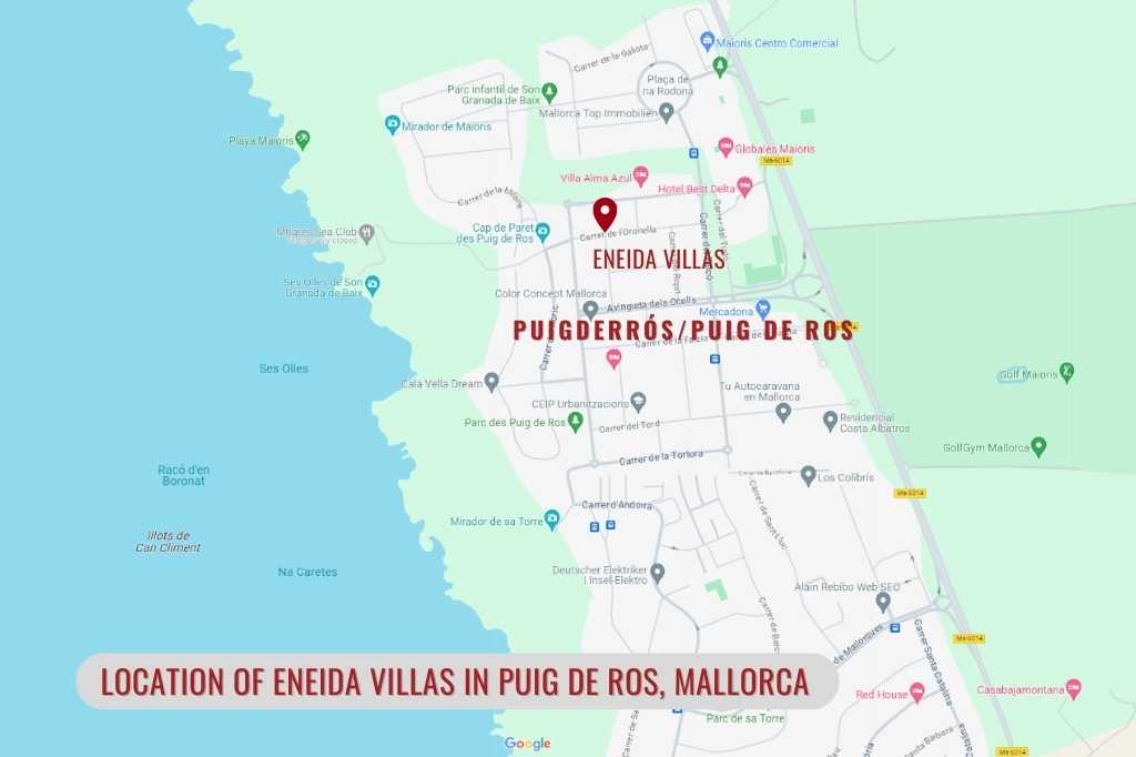 Neue Eneida Villas Standort