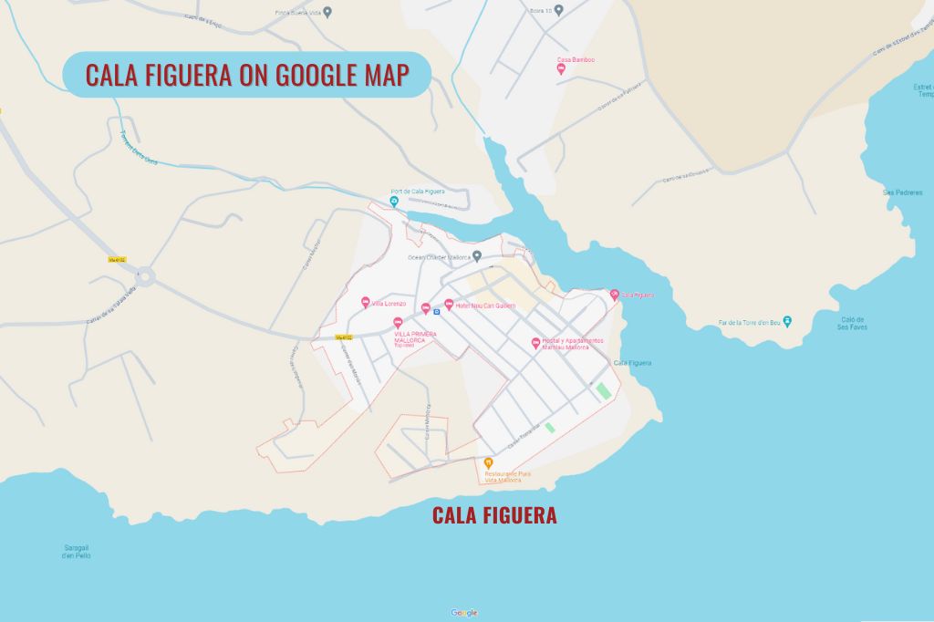 Cala Figuera auf der Karte