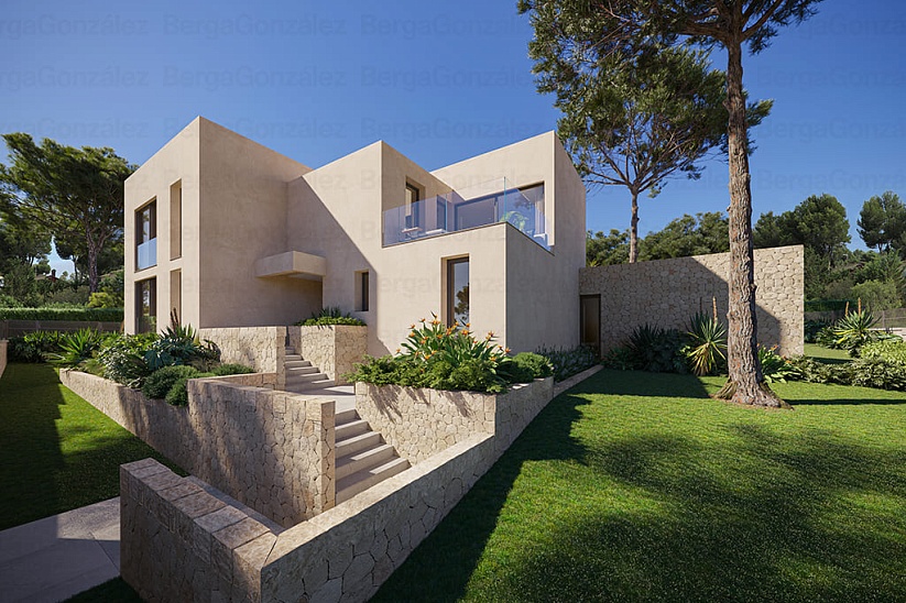 Neue moderne Villa im Bau in Santa Ponsa