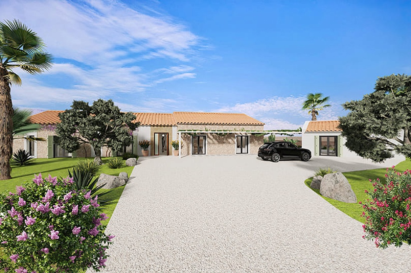 Neue Villa im modernen Stil im Bau in Marratxi