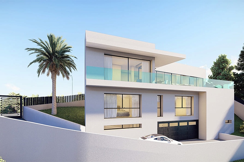 Neue moderne Villa mit Meerblick in Costa d'en Blanes