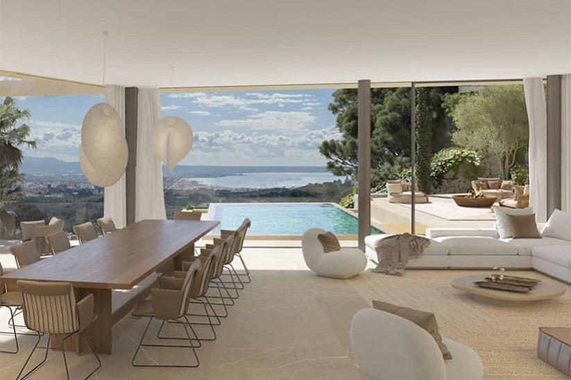 Ausgezeichnetes Grundstück für den Bau einer Luxusvilla mit Meerblick in Son Vida