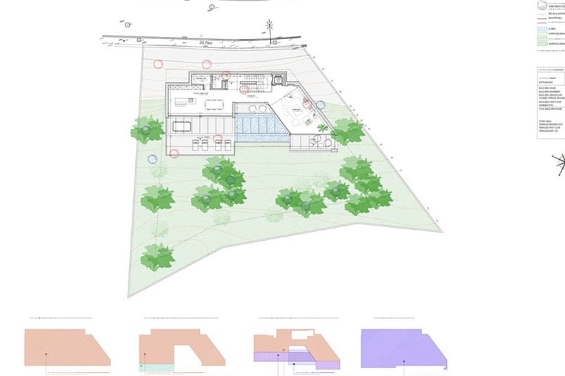 Projekt mit dem Bau einer neuen modernen Villa mit Meerblick in Costa de la Calma