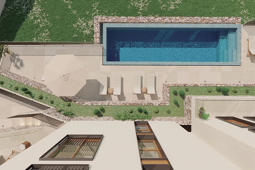Neues Penthouse mit privatem Pool im Bau in einer modernen Residenz in Cala Mayor