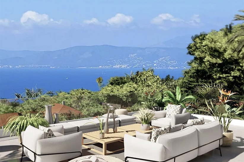 Grundstück mit Lizenz zum Bau einer modernen Villa mit Meerblick in Badia Blava