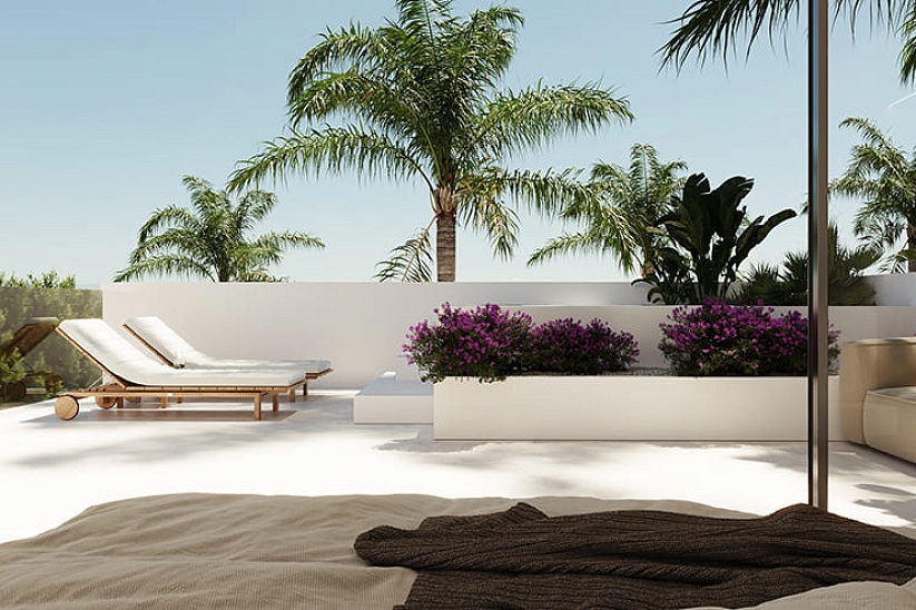 Neue moderne Villa mit Pool im Bau in Marratxi