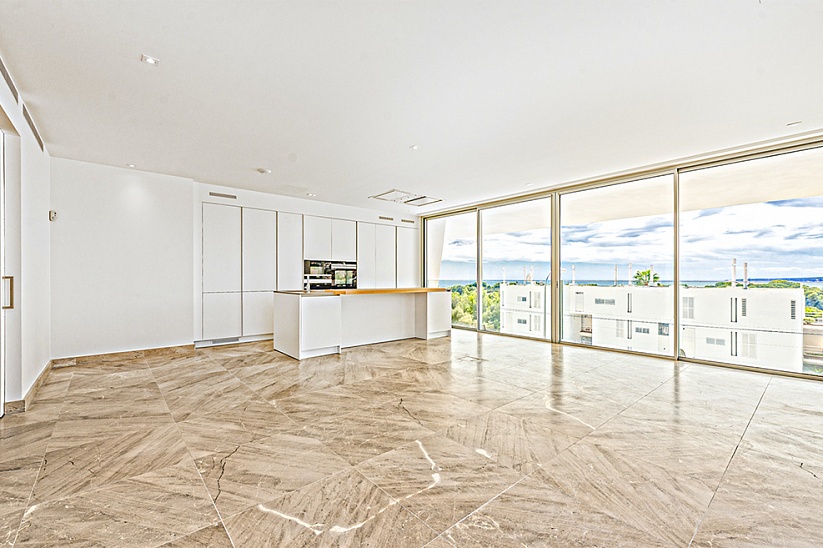 Neue moderne Wohnung mit Meerblick in Bonanova, Palma