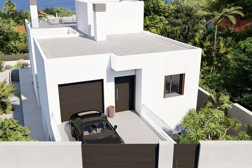 Grundstück mit Lizenz zum Bau einer modernen Villa mit Meerblick in Badia Blava