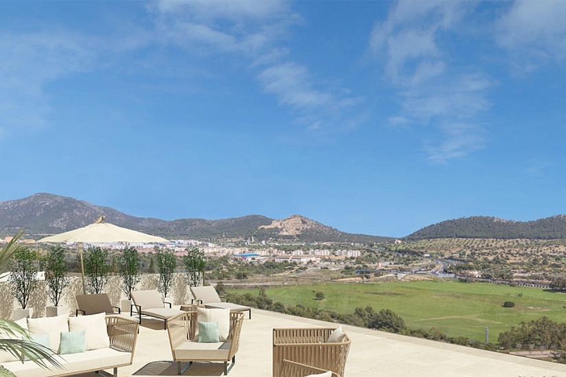 Neue Wohnung mit Garten und Panoramablick in Santa Ponsa