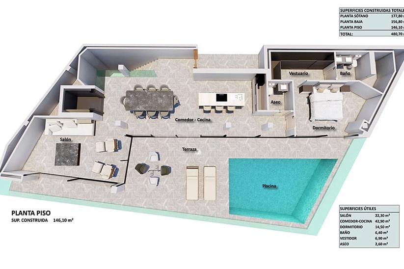 Neue moderne Villa mit Meerblick in Costa d'en Blanes