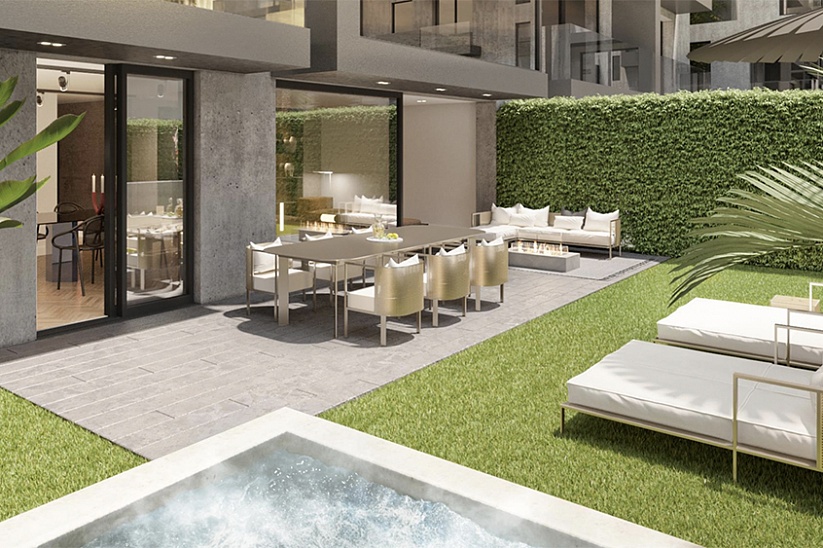Apartment mit privatem Garten in einer Luxusresidenz in Palma